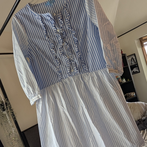 Draper James Blue and White Striped Garment - Picture 1 of 10